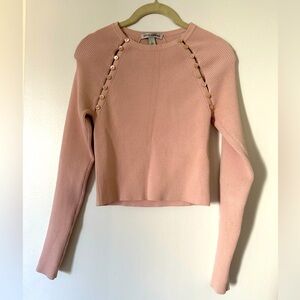 NWOT Autumn Cashmere x Revolve Sweater with Button Detail in Pink